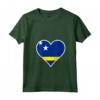 Curaçao Bandiera Cuore Maglietta - Design Patriottico per l'Indipendenza - Ideale per Viaggi e Regali Patriottici a Curaçao