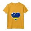 Curaçao Bandiera Cuore Maglietta - Design Patriottico per l'Indipendenza - Ideale per Viaggi e Regali Patriottici a Curaçao