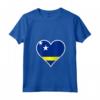 Curaçao Bandiera Cuore Maglietta - Design Patriottico per l'Indipendenza - Ideale per Viaggi e Regali Patriottici a Curaçao