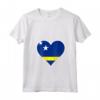 Curaçao Bandiera Cuore Maglietta - Design Patriottico per l'Indipendenza - Ideale per Viaggi e Regali Patriottici a Curaçao