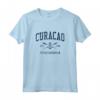 Curacao Vintage Navy Incrociato Remi & Ancoraggio Barca Maglietta - Ideale per Appassionati di Vela e Canottaggio