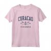 Curacao Vintage Navy Incrociato Remi & Ancoraggio Barca Maglietta - Ideale per Appassionati di Vela e Canottaggio