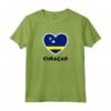 Curaçao Flag Cuore Maglietta - Design Bandiera Curaçao - Ideale per Colleghi di Lavoro e Eventi Sportivi