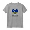 Curaçao Flag Cuore Maglietta - Design Bandiera Curaçao - Ideale per Colleghi di Lavoro e Eventi Sportivi
