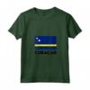 Curaçao Flag Maglietta con Collo a V - Ideale per Persone con Origin Curaçao - Perfetto per Feste ed Eventi Sportivi