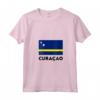 Curaçao Flag Maglietta con Collo a V - Ideale per Persone con Origin Curaçao - Perfetto per Feste ed Eventi Sportivi