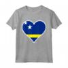 Cuore di Curaçao - Bandiera Cuore Curaçao Regali Love Maglietta - Ideale per Indipendenza e Viaggi a Curaçao