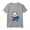 Donna Curacao Cuore con Panda Pride Bandiera Curacaoan Roots Souvenir - Maglietta con Collo a V per Mostrare il Tuo Amore e Orgoglio per Curacao