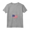 Donna Bandiera degli Stati Uniti Distressed Rhode Island Pride Maglietta con Collo a V - Ideale per Regalo al Museo del Rhode Island - Acquista T-shirt Orgoglio USA