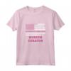 Nastro Rosa Curatore del Museo per la Sensibilizzazione al Cancro al Seno - Maglietta di Supporto con Bandiera Americana per la Consapevolezza - Ottobre Rosa