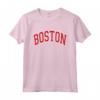 Boston Arched Text Maglietta - Lightweight Classic Tee for Boston Fans