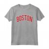 Boston Arched Text Maglietta - Lightweight Classic Tee for Boston Fans