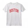 Boston Arched Text Maglietta - Lightweight Classic Tee for Boston Fans