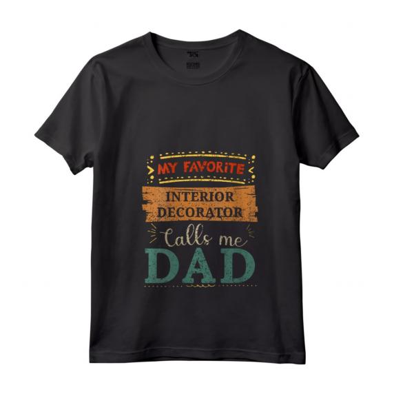Il mio Decoratore d'Interni Preferito mi Chiama Papà - Maglietta con Collo a V Retro Vintage - Idea Regalo per il Padre Decoratore d'Interni