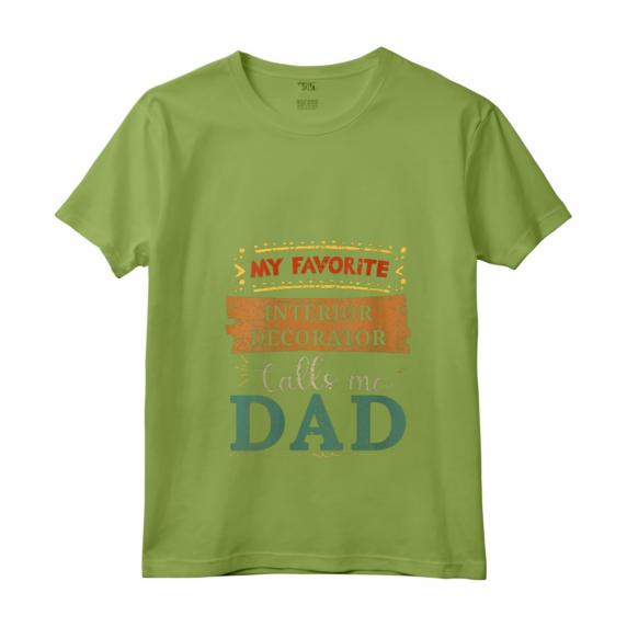 Il mio Decoratore d'Interni Preferito mi Chiama Papà - Maglietta con Collo a V Retro Vintage - Idea Regalo per il Padre Decoratore d'Interni