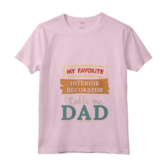 Il mio Decoratore d'Interni Preferito mi Chiama Papà - Maglietta con Collo a V Retro Vintage - Idea Regalo per il Padre Decoratore d'Interni