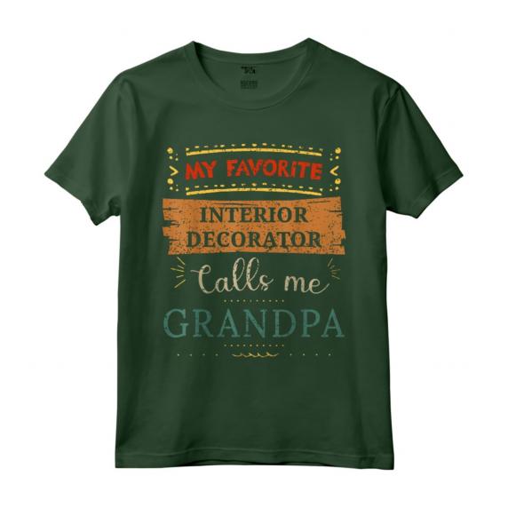 Il mio Decoratore d'Interni Preferito Mi Chiama Nonno - Maglietta Divertente per Regalo Nonno di Interior Decorator - Stile Retrò