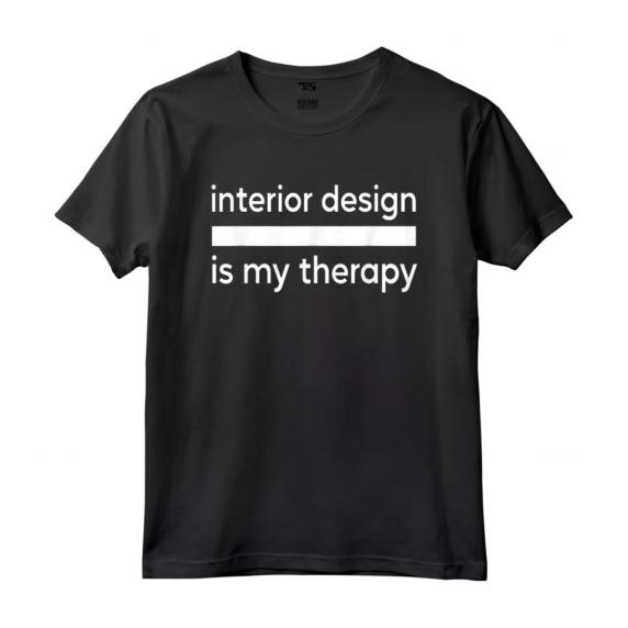 L'Interior Design è la Mia Terapia - Maglietta Specialista di Progettazione di Interni per Decoratori di Stanze - Ideale per Appassionati di Design d'Interni