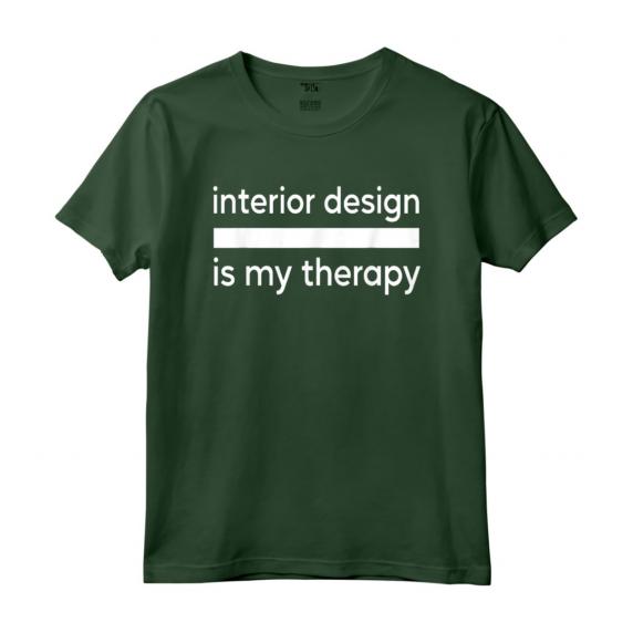 L'Interior Design è la Mia Terapia - Maglietta Specialista di Progettazione di Interni per Decoratori di Stanze - Ideale per Appassionati di Design d'Interni