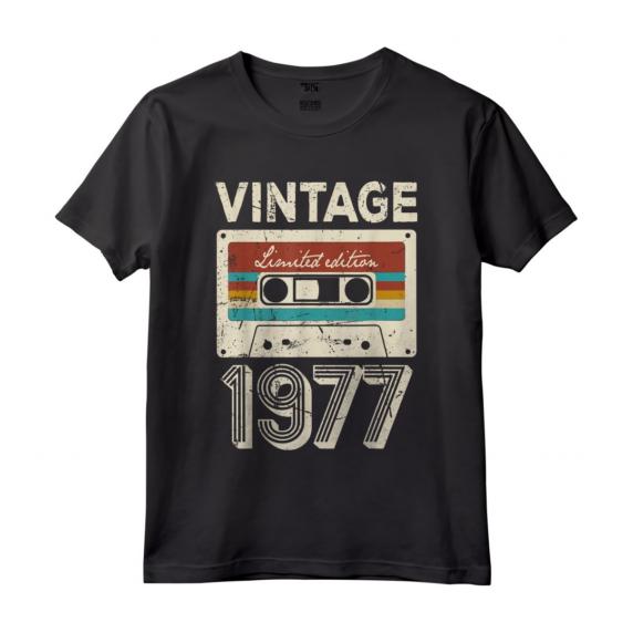 Vintage 1977 - Compleanno 46 Anni Vecchio Decorazione Maglietta - Regalo Divertente per Uomo e Donna