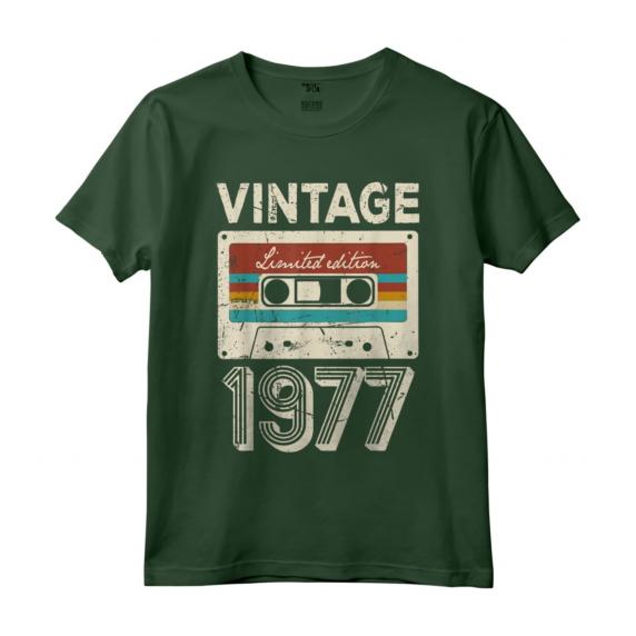 Vintage 1977 - Compleanno 46 Anni Vecchio Decorazione Maglietta - Regalo Divertente per Uomo e Donna
