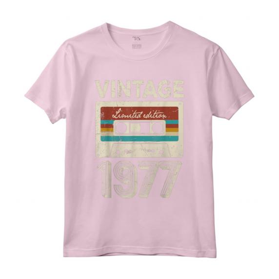 Vintage 1977 - Compleanno 46 Anni Vecchio Decorazione Maglietta - Regalo Divertente per Uomo e Donna