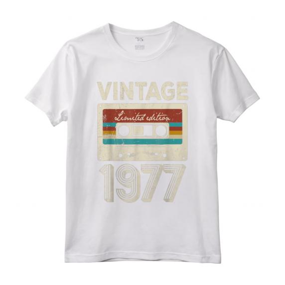 Vintage 1977 - Compleanno 46 Anni Vecchio Decorazione Maglietta - Regalo Divertente per Uomo e Donna