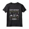 Buon Compleanno Gesù Natale Vacanze - Brutto Maglione Maglia a Manica - Regalo Religioso Cristiano per la Famiglia
