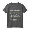 Buon Compleanno Gesù Natale Vacanze - Brutto Maglione Maglia a Manica - Regalo Religioso Cristiano per la Famiglia