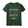 Buon Compleanno Gesù Natale Vacanze - Brutto Maglione Maglia a Manica - Regalo Religioso Cristiano per la Famiglia