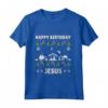 Buon Compleanno Gesù Natale Vacanze - Brutto Maglione Maglia a Manica - Regalo Religioso Cristiano per la Famiglia