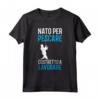 Nato per Pescare - Pesca Maglietta per Pescatore - Completo da Pesca Divertente - Ideale come Regalo