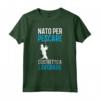 Nato per Pescare - Pesca Maglietta per Pescatore - Completo da Pesca Divertente - Ideale come Regalo