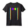 Clown Arcobaleno Bretelle Papillon Bambini - T-shirt Costume Rapido per Halloween - Ideale per Feste e Trucchi