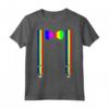 Clown Arcobaleno Bretelle Papillon Bambini - T-shirt Costume Rapido per Halloween - Ideale per Feste e Trucchi