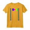 Clown Arcobaleno Bretelle Papillon Bambini - T-shirt Costume Rapido per Halloween - Ideale per Feste e Trucchi