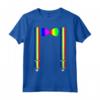 Clown Arcobaleno Bretelle Papillon Bambini - T-shirt Costume Rapido per Halloween - Ideale per Feste e Trucchi