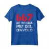 Magliette Divertenti - 667 ne so una piu' del diavolo - Frasi Ironiche e Simpatiche - Ideale Regalo HapTiger per Uomo e Ragazzo