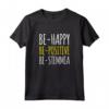 Magliette Divertenti - Frasi Ironiche Be Happy Be-stemmia - Maglietta Donna con Scritte Simpatiche - Idea Regalo Ironica