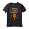 Padel mi aspetta - Divertente Maglietta Giocatore Paddle con Frase Simpatica - Ideale per Padelisti e Appassionati di Tennis