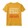 In Paradiso Niente Sesso - Shirt Divertenti con Scritte Ironiche - Maglietta per Uomo e Donna - Ideale Regalo per Amanti dell'Ironia