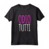 Magliette Divertenti Donna - T-Shirt con Scritte Ironiche - Odio Tutti - Marca HapTiger - Idea Regalo per Amanti della Ironia