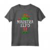 Maestra Elfo Famiglia Natale Personalizzata Divertente Maglietta - Regalo Insegnante Natale Cappello Elfico