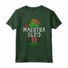 Maestra Elfo Famiglia Natale Personalizzata Divertente Maglietta - Regalo Insegnante Natale Cappello Elfico