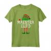Maestra Elfo Famiglia Natale Personalizzata Divertente Maglietta - Regalo Insegnante Natale Cappello Elfico