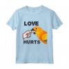 L'amore fa male il sole, il Pappagallo Conure, il pappagallo - Maglietta Divertente per Amanti dei Pappagalli e Veterinari Aviari - Regalo per San Valentino