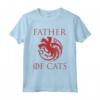 Father of Cats - Divertente gatto amante gattino papà gattino Maglietta - Regalo per amante dei gatti - Ideale per Compleanno o Natale