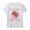 Father of Cats - Divertente gatto amante gattino papà gattino Maglietta - Regalo per amante dei gatti - Ideale per Compleanno o Natale