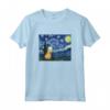 Capybara Van Gogh Notte stellata Design Maglietta - Leggera e Taglio Classico - Ideale per Gli Amanti dell'Arte