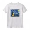 Capybara Van Gogh Notte stellata Design Maglietta - Leggera e Taglio Classico - Ideale per Gli Amanti dell'Arte